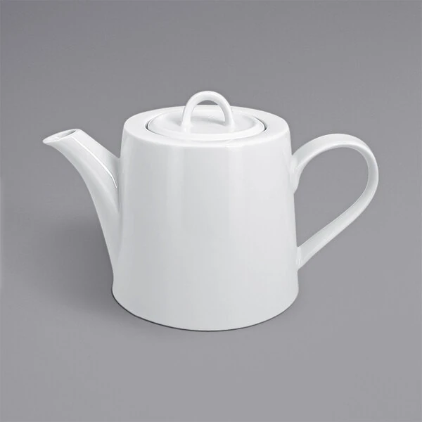 RAK Porcelain Access 27.05 oz. Porcelain Teapot with Lid - 4/Case