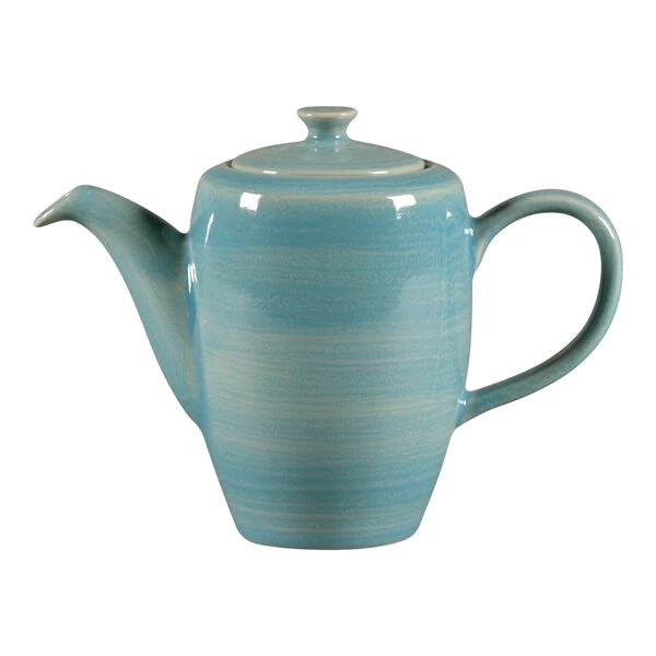 RAK Porcelain Rakstone Spot 11.85 oz. Sapphire Porcelain Coffee Pot with Lid - 4/Case