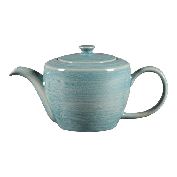 RAK Porcelain Rakstone Spot 13.55 oz. Sapphire Porcelain Tea Pot with Lid - 4/Case