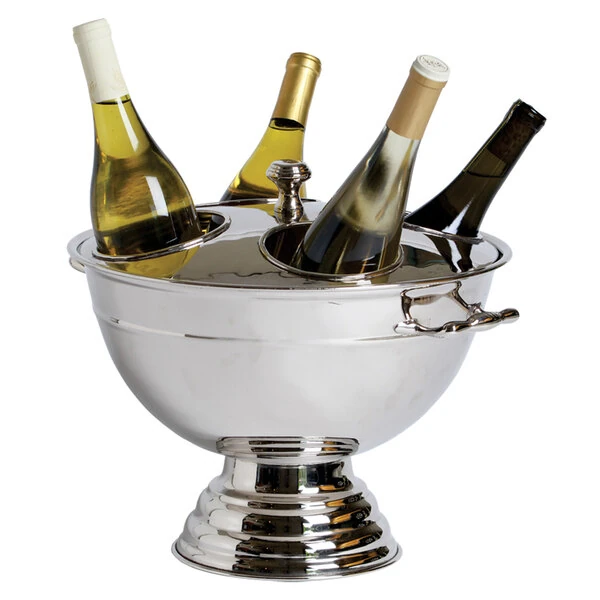 Franmara 8316 Festive Customizable Four-Bottle Heavy-Duty Cooler with Lid - 13 1/2" x 12"