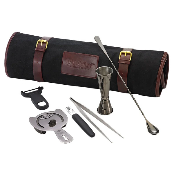 Barfly® M37100BK Essential 7-Piece Gun Metal Black Cocktail Kit