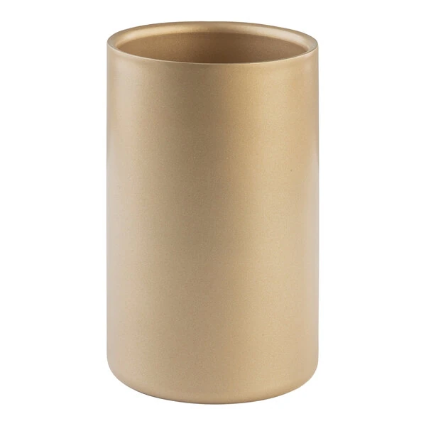 TableCraft 4 3/4" x 7 7/8" Double Wall Matte Gold Stainless Steel Wine Cooler 12053