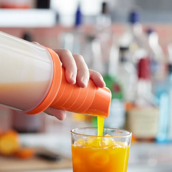 TableCraft 10286X PourMaster Complete 1-Piece Orange Neck Spout
