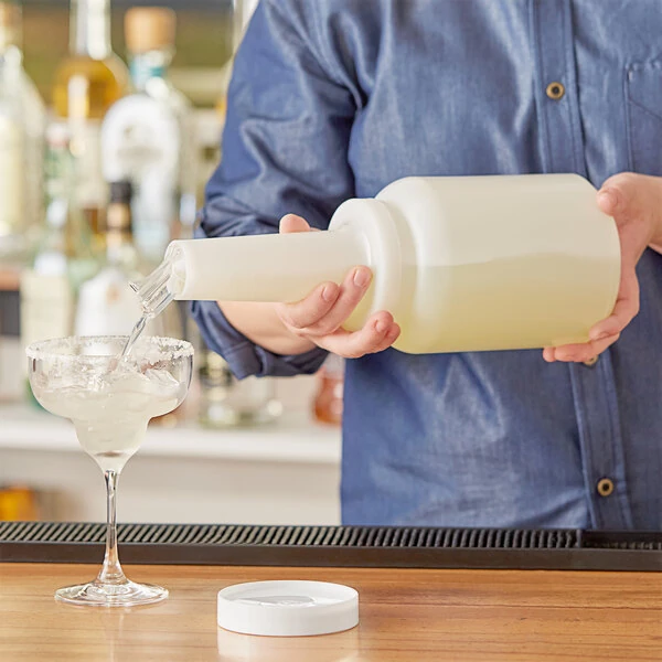 Choice 2 Qt. Pour Bottle with White Spout and Cap