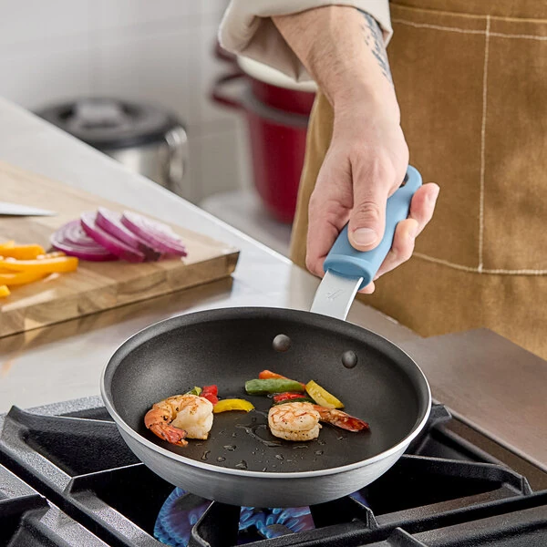 Vigor A3000 Series 8" Aluminum Fry Pan with Non-Stick QuanTanium® Coating and Silicone Grip