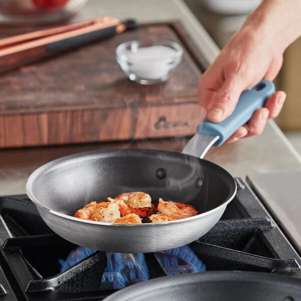 Vigor A3000 Series 8" Aluminum Fry Pan with Non-Stick Eclipse Coating and Silicone Grip
