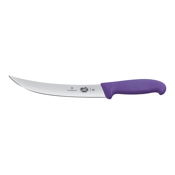 Victorinox 8" Breaking Knife with Purple Fibrox Handle 5.7205.20