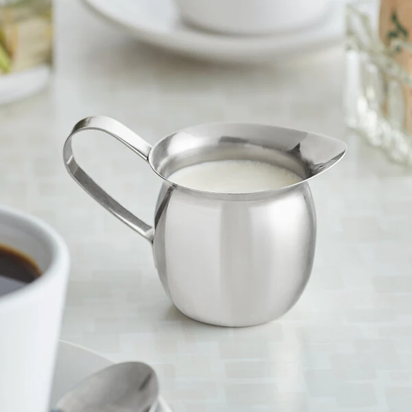 Vollrath 46005 5 oz. Stainless Steel Bell Creamer