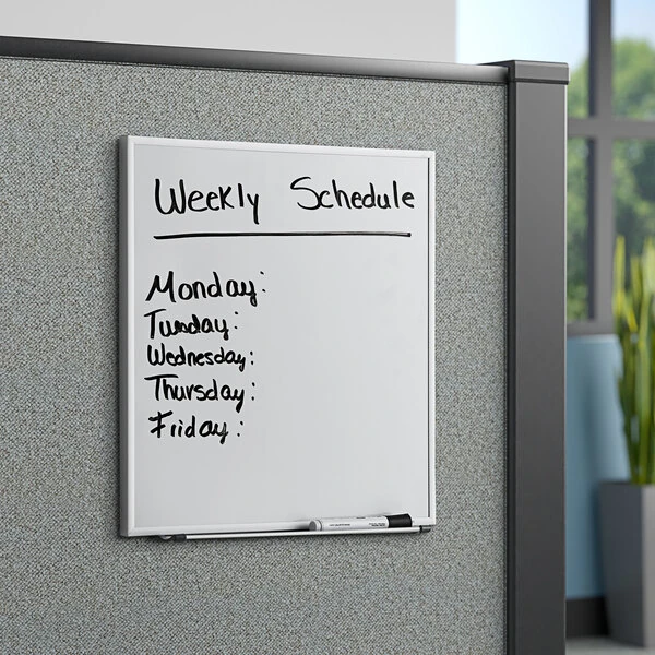 Quartet M1616 Matrix 16" x 16" Magnetic Steel Whiteboard with Silver Aluminum Frame
