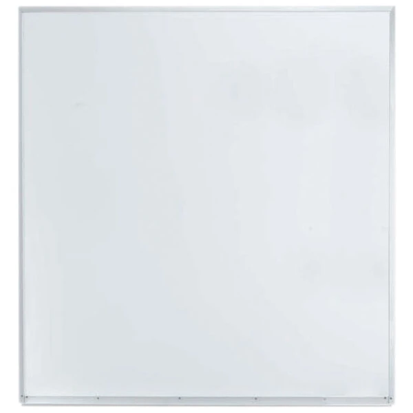 Aarco APS4848 48" x 48" White Syncoat Magnetic Markerboard with Aluminum Frame