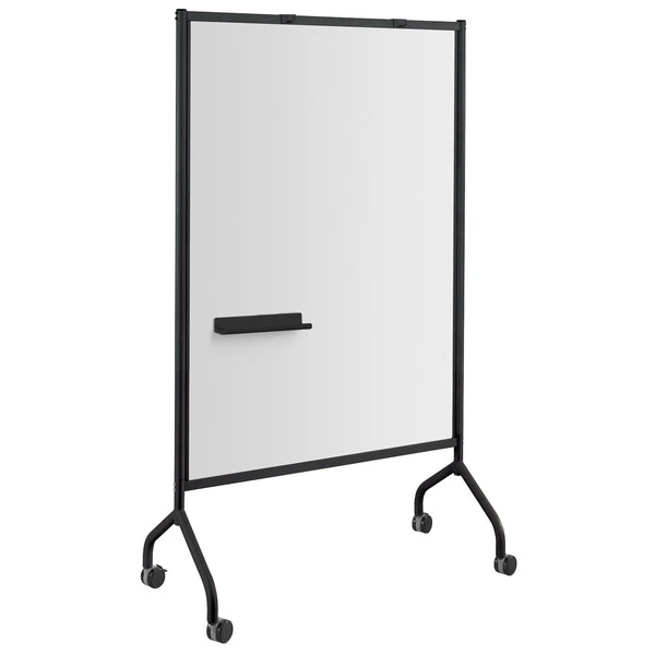 Safco 8511BL Impromptu 42" x 72" White/Black Whiteboard Collaboration Screen