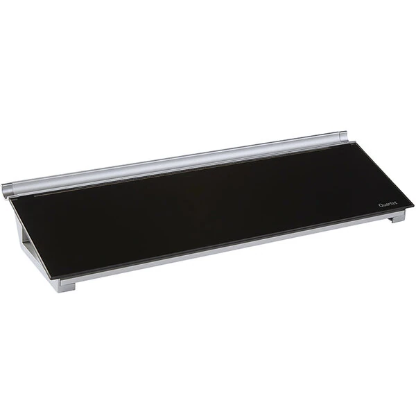 Quartet GDP186B 18" x 6" Black Frameless Glass Dry Erase Desktop Computer Pad