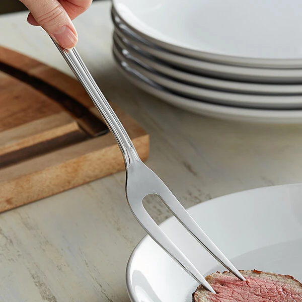 Vollrath 46954 13" Stainless Steel Embossed Serving Fork