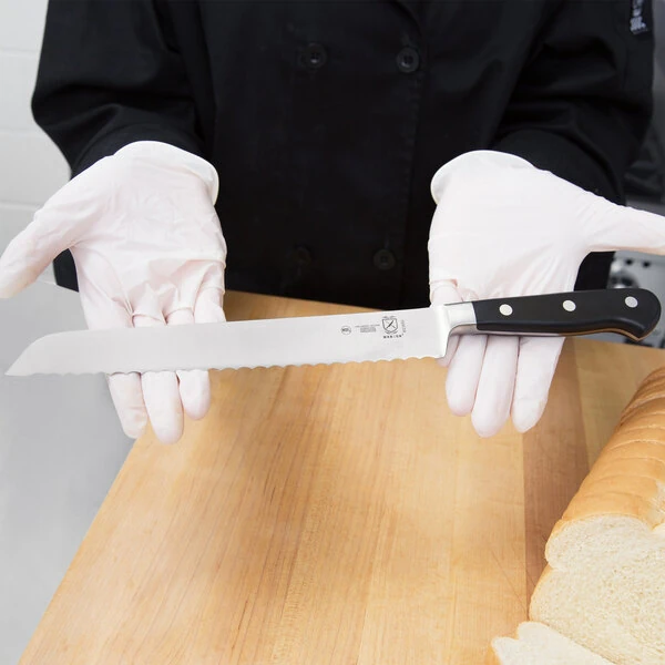 Mercer Culinary M23650 Renaissance® 9" Forged Riveted Bread Knife with Serrated / Wavy Edge