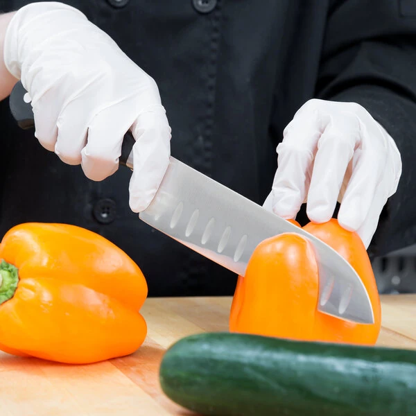 Mercer Culinary M23590 Renaissance® 7" Forged Riveted Santoku Knife with Granton Edge