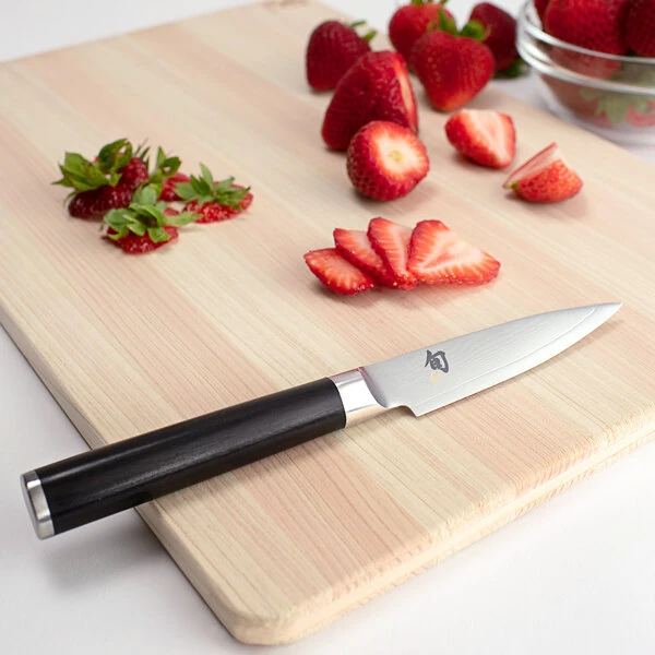Shun DM0700 Classic 3 1/2" Forged Paring Knife with Pakkawood Handle