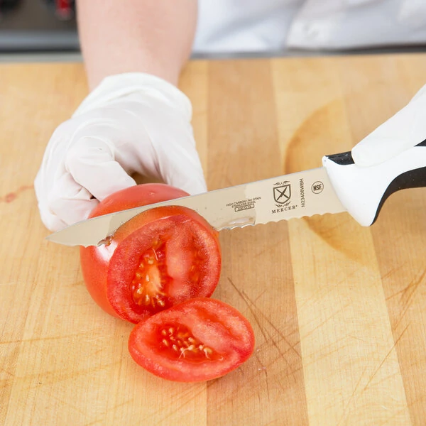 Mercer Culinary M23406WBH Millennia® 6" Utility Knife with White Handle