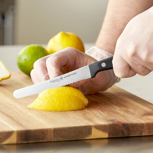 Wusthof 4101-7 Gourmet 4 1/2" Serrated Utility Knife with POM Handle