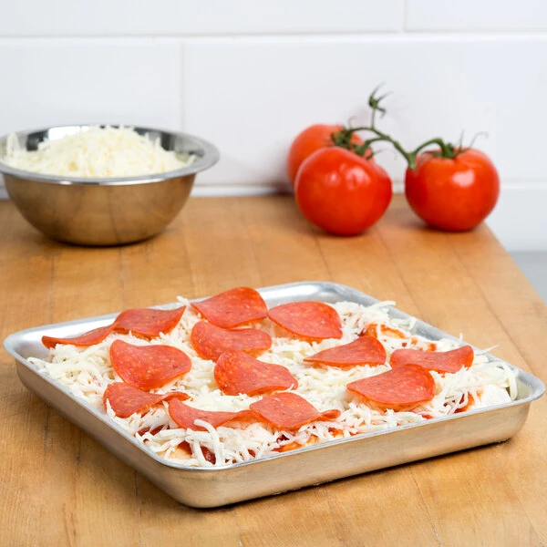 American Metalcraft SQ810 8" x 8" x 1" Heavy Weight Aluminum Pizza Pan