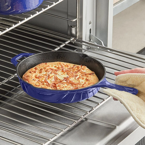 Valor 10" Galaxy Blue Enameled Cast Iron Skillet with Helper Handle