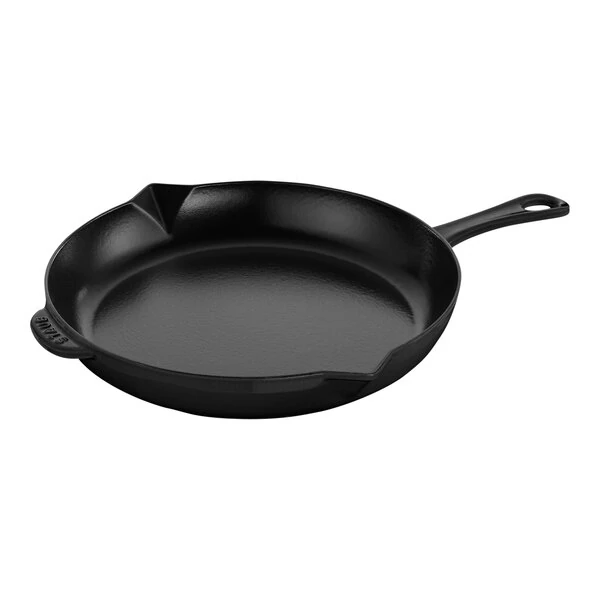 Staub 12" Black Enameled Cast Iron Skillet 1004498