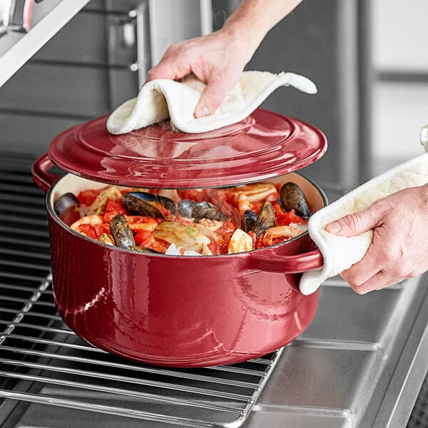 Valor 9.5 Qt. Merlot Enameled Cast Iron Dutch Oven