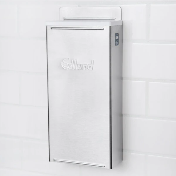 Edlund KR-50 4-Slot HACCP Enclosed Stainless Steel Knife Rack with White Insert
