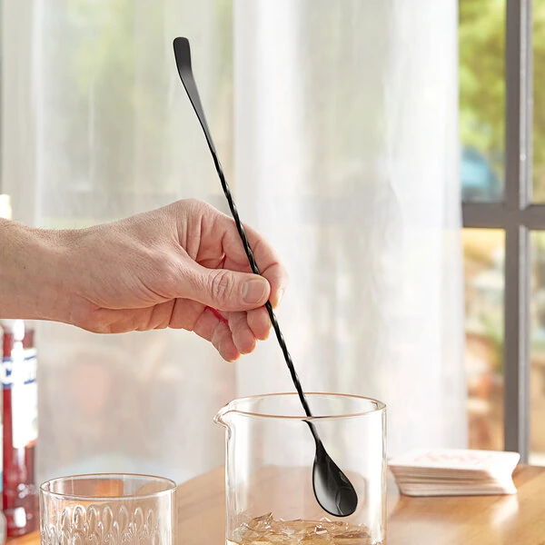 Acopa 13" Black Japanese Bar Spoon