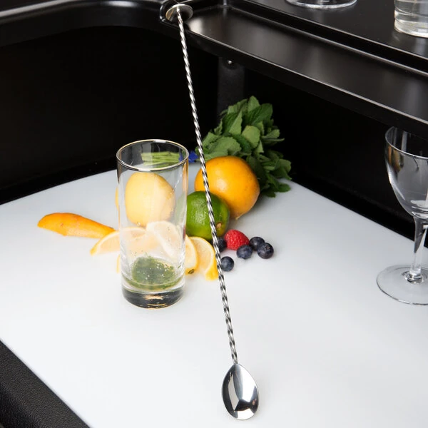 Barfly® M37019 15 3/4" Stainless Steel Bar Spoon with Muddler