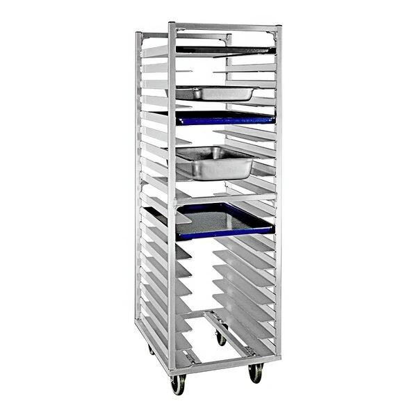 New Age 18 Pan Heavy-Duty Aluminum Wide Angle Roll-In Refrigerator / Proofer Rack 1335