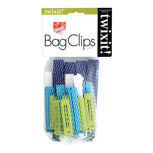 Linden Sweden 4466BLU Twixit! Assorted Size Pastry Bag Clips - 20/Pack