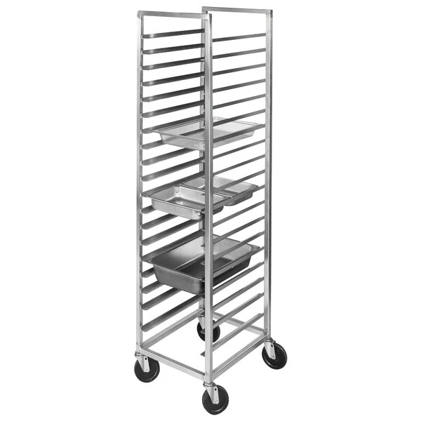 Channel SSPR-5S 22 Pan Side Load Stainless Steel Steam Table Pan Rack - Assembled