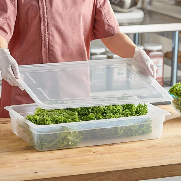 Vigor Full Size Translucent Polypropylene Secure Sealing Lid
