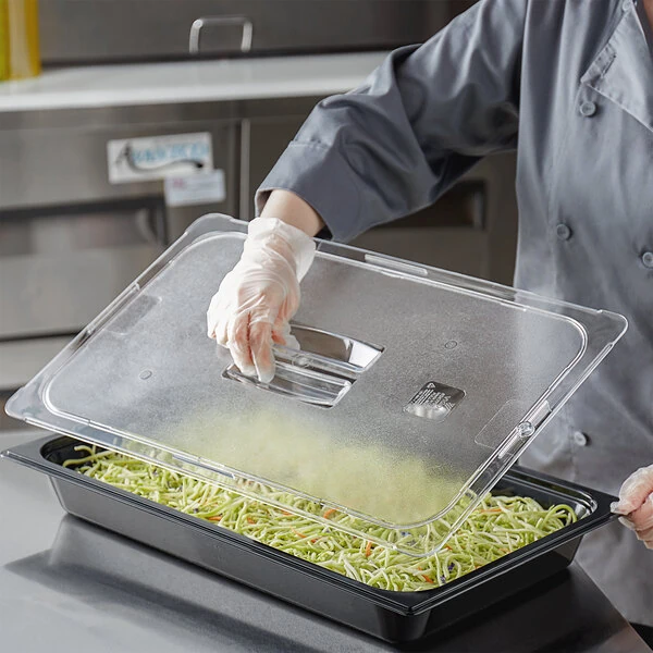 Vigor Full Size Clear Polycarbonate Food Pan Lid with Handle