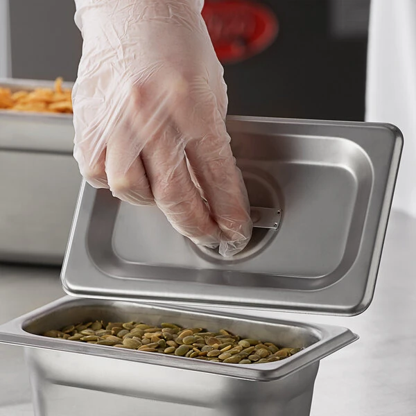 Carlisle 607190C DuraPan 1/9 Size Solid Stainless Steel Steam Table / Hotel Pan Cover - 24 Gauge
