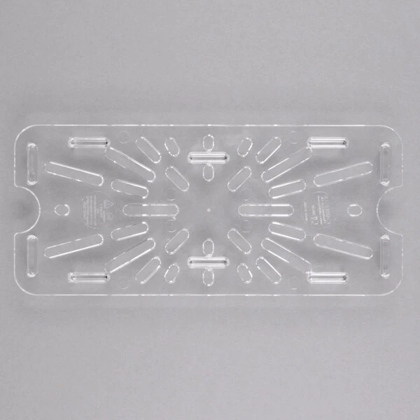 Carlisle 3067007 StorPlus 1/3 Size Clear Polycarbonate Drain Tray