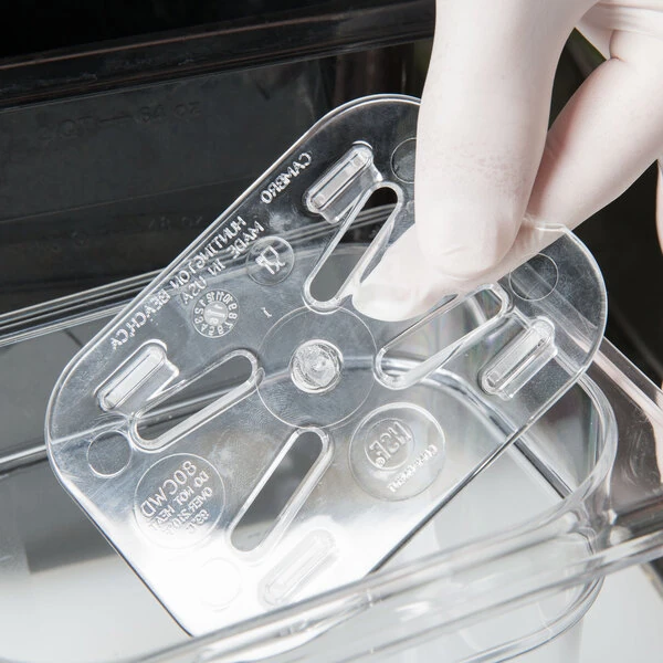 Cambro 80CWD135 Camwear® 1/8 Size Clear Polycarbonate Drain Tray