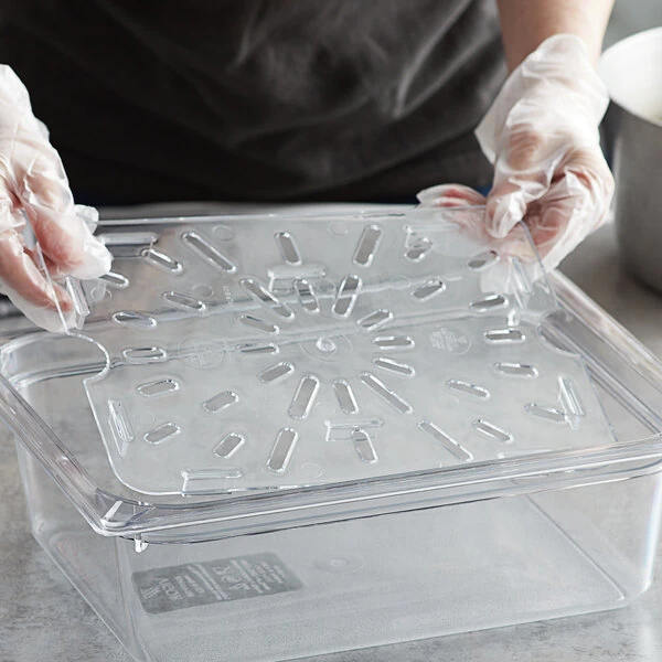 Vigor 1/2 Size Clear Polycarbonate Drain Tray - 6/Case