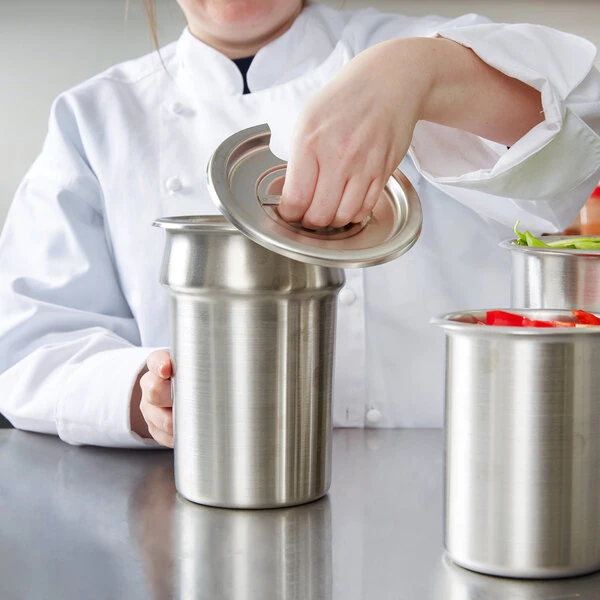 Vollrath 78150 Stainless Steel Slotted Cover for 2.5 Qt. Inset