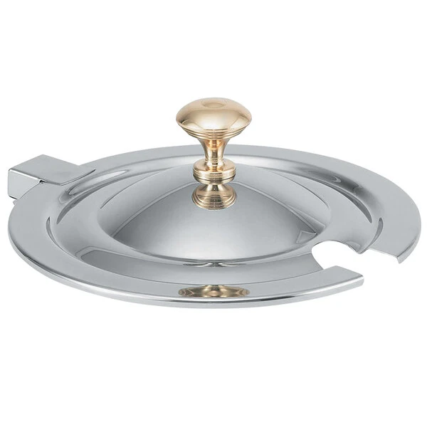 Vollrath 8231620 Miramar® Hinged Cover with Brass Knob for 7 Qt. 8230010 Stainless Steel Soup Inset
