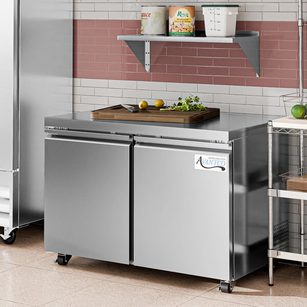 Avantco SS-UC-48F-HC 48" Stainless Steel ADA Height Undercounter Freezer