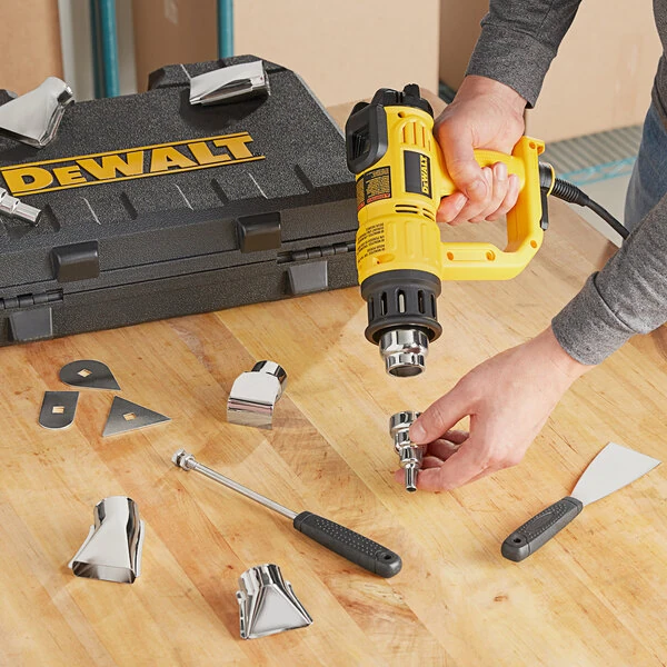 DeWalt Brushless Heat Gun Kit with LCD Display, 2 Nozzles, 10 Accessories, and Carrying Case D26960K - 120V, 1,550W