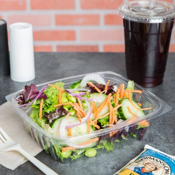 Dart C24DER ClearPac 24 oz. Clear Rectangular Plastic Container - 504/Case