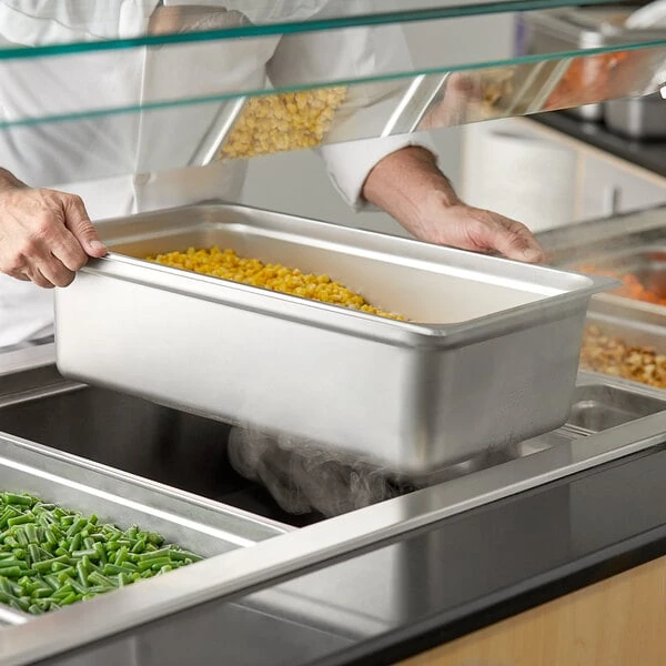 Choice Full Size 6" Deep Anti-Jam Stainless Steel Steam Table / Hotel Pan - 24 Gauge
