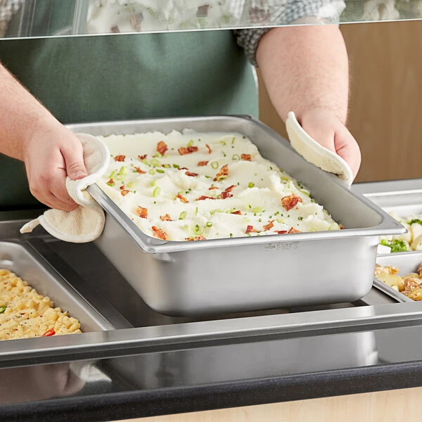 Vigor Full Size 4" Deep Anti-Jam Stainless Steel Steam Table / Hotel Pan - 22 Gauge