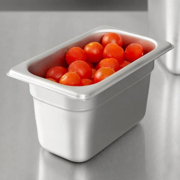 Choice 1/9 Size 4" Deep 24 Gauge Anti-Jam Stainless Steel Steam Table / Hotel Pan - 12/Set