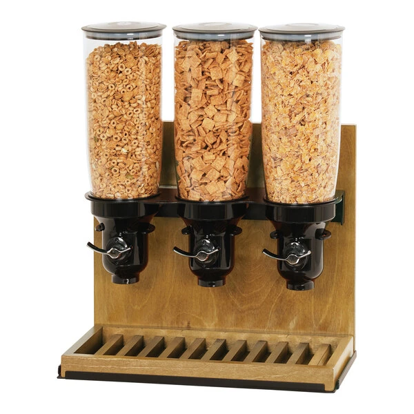 Cal-Mil 3576-3-99FF Madera 5 Liter Triple Canister Free Flow Cereal Dispenser