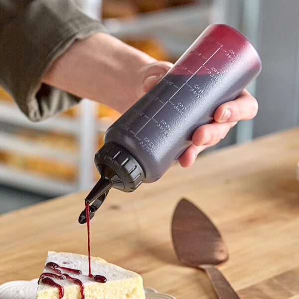 OXO 11219300 Good Grips 12 oz. Clear Standard Chef's Squeeze Bottle with Black Cap