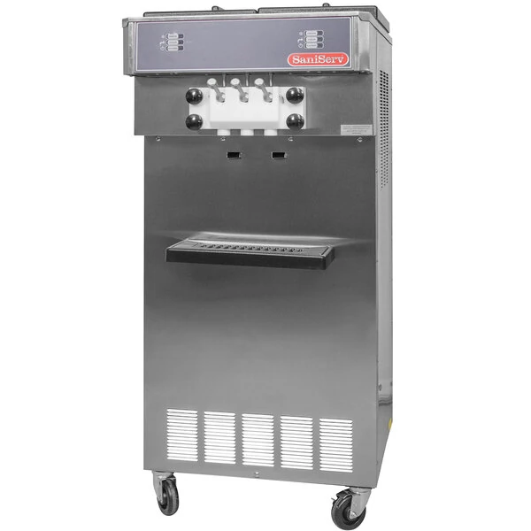 SaniServ 522 AIR Twist 34 Qt. Air Cooled Soft Serve Ice Cream Machine with 2 Hoppers - 208/230V