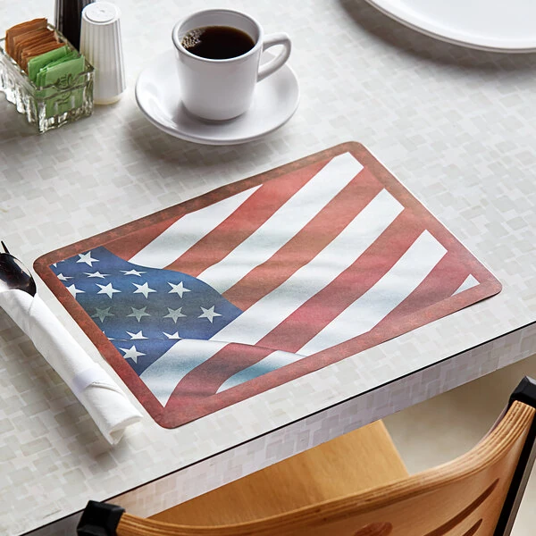 Choice 10" x 14" Patriotic Paper Placemat - 1,000/Case